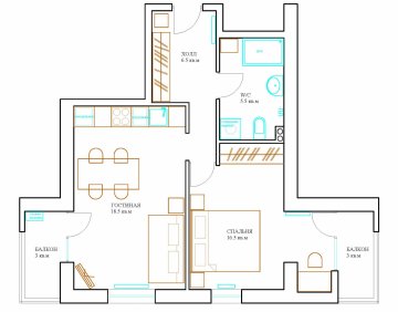 For rent 2 room flat