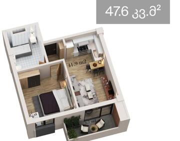 For sale 3 room flat