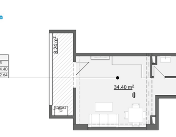 For sale Studio type flat