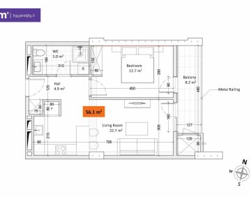 For sale 2 room flat